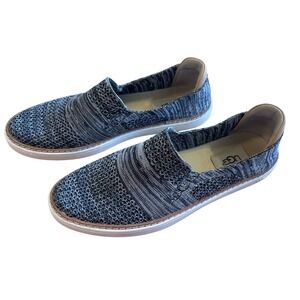UGG Women's Sammy Knit Slip On Sneakers Shoes Gray White Black Size 8 Comfort